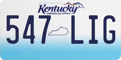 KY license plate 547LIG