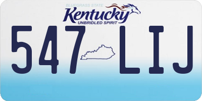 KY license plate 547LIJ