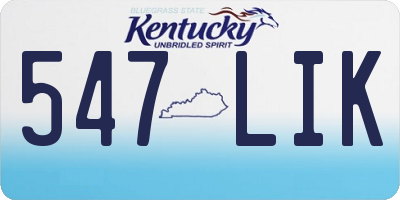 KY license plate 547LIK