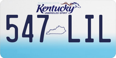 KY license plate 547LIL