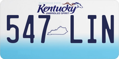 KY license plate 547LIN