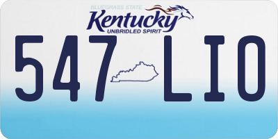 KY license plate 547LIO