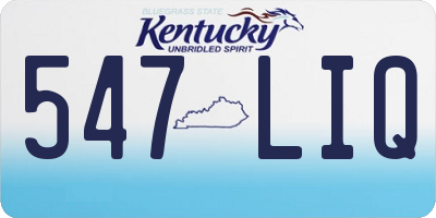 KY license plate 547LIQ