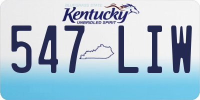 KY license plate 547LIW