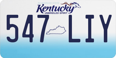 KY license plate 547LIY