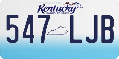 KY license plate 547LJB
