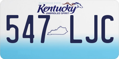 KY license plate 547LJC