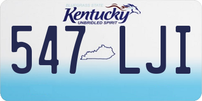 KY license plate 547LJI