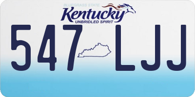 KY license plate 547LJJ