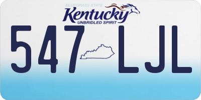 KY license plate 547LJL