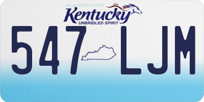 KY license plate 547LJM