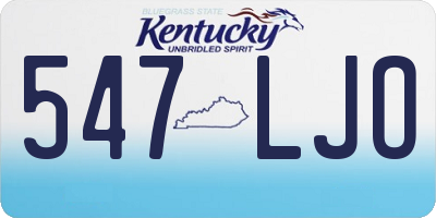 KY license plate 547LJO