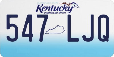 KY license plate 547LJQ