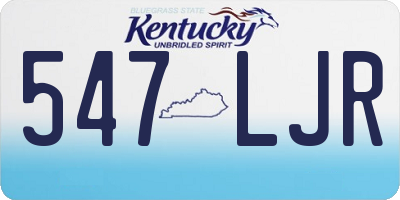KY license plate 547LJR