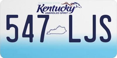 KY license plate 547LJS