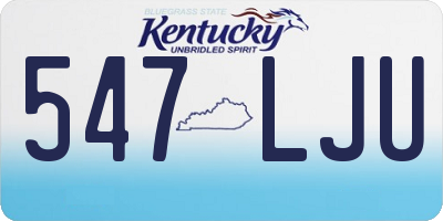 KY license plate 547LJU