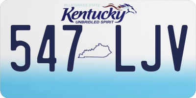 KY license plate 547LJV