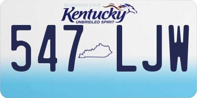 KY license plate 547LJW