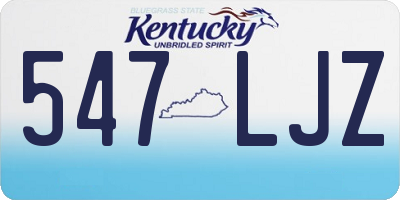 KY license plate 547LJZ