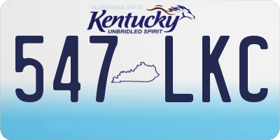 KY license plate 547LKC