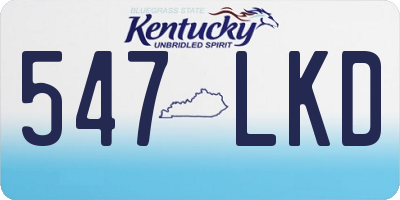 KY license plate 547LKD