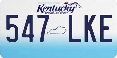 KY license plate 547LKE