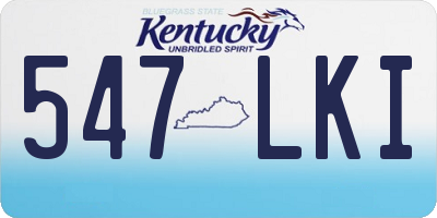 KY license plate 547LKI