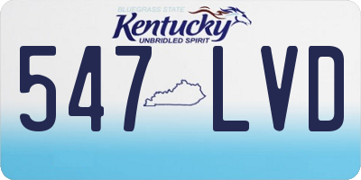 KY license plate 547LVD