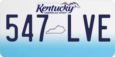 KY license plate 547LVE