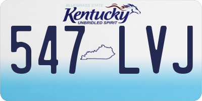 KY license plate 547LVJ