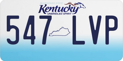 KY license plate 547LVP