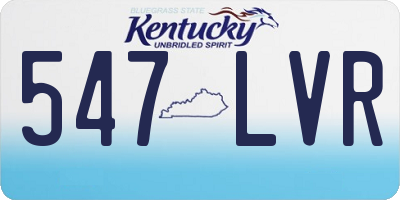 KY license plate 547LVR