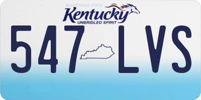 KY license plate 547LVS