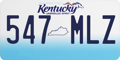 KY license plate 547MLZ