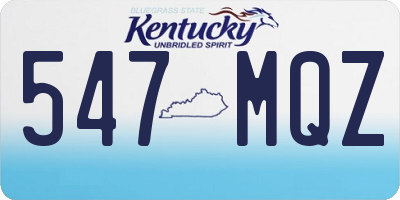 KY license plate 547MQZ
