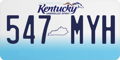 KY license plate 547MYH