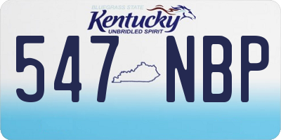 KY license plate 547NBP