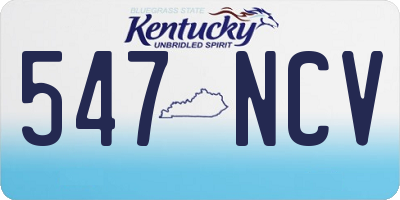 KY license plate 547NCV