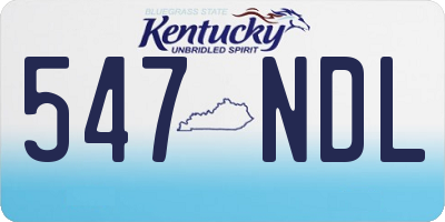 KY license plate 547NDL