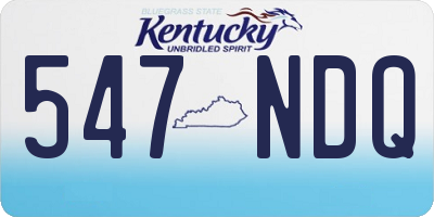 KY license plate 547NDQ