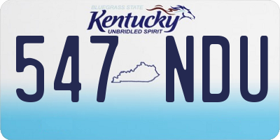 KY license plate 547NDU