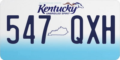 KY license plate 547QXH