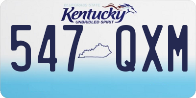 KY license plate 547QXM