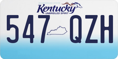 KY license plate 547QZH