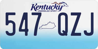 KY license plate 547QZJ
