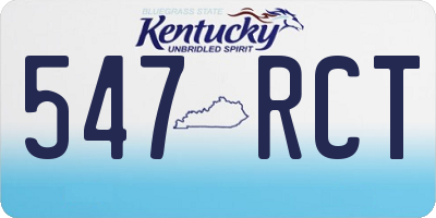 KY license plate 547RCT