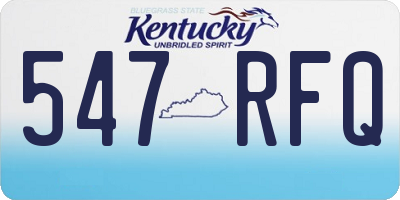 KY license plate 547RFQ