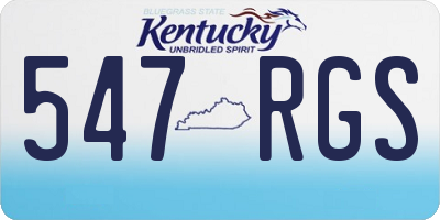 KY license plate 547RGS
