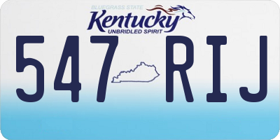 KY license plate 547RIJ