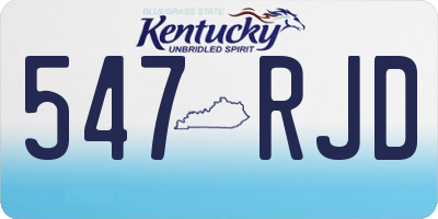 KY license plate 547RJD